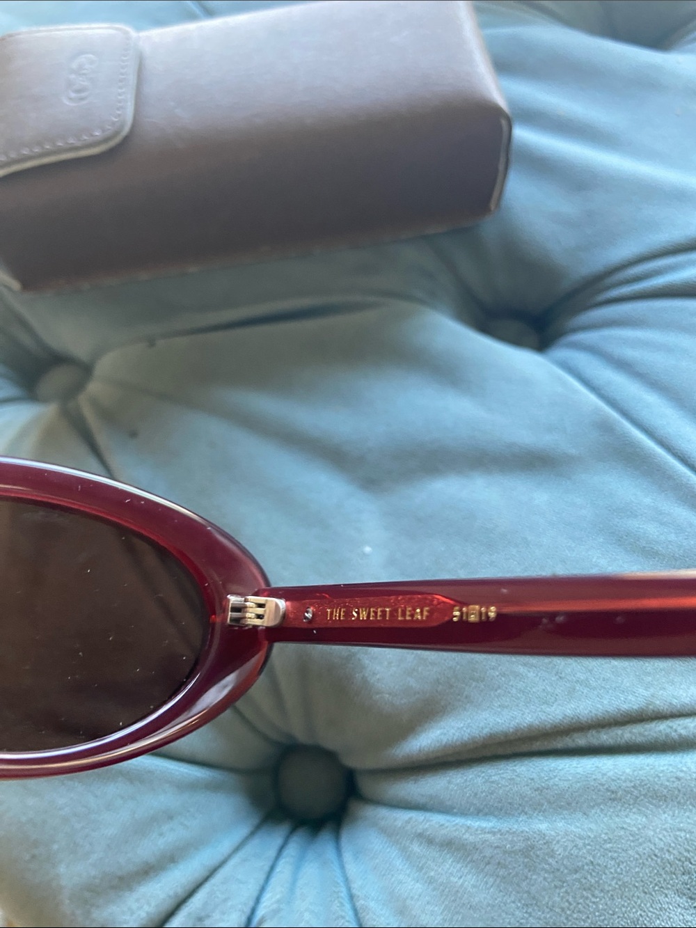 Crap Eyewear Women's Oval Sunglasses in Burgundy - Picture 6 of 7
